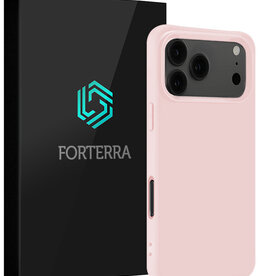 Forterra Forterra iPhone 17 Pro Hoesje Siliconen - Lichtroze