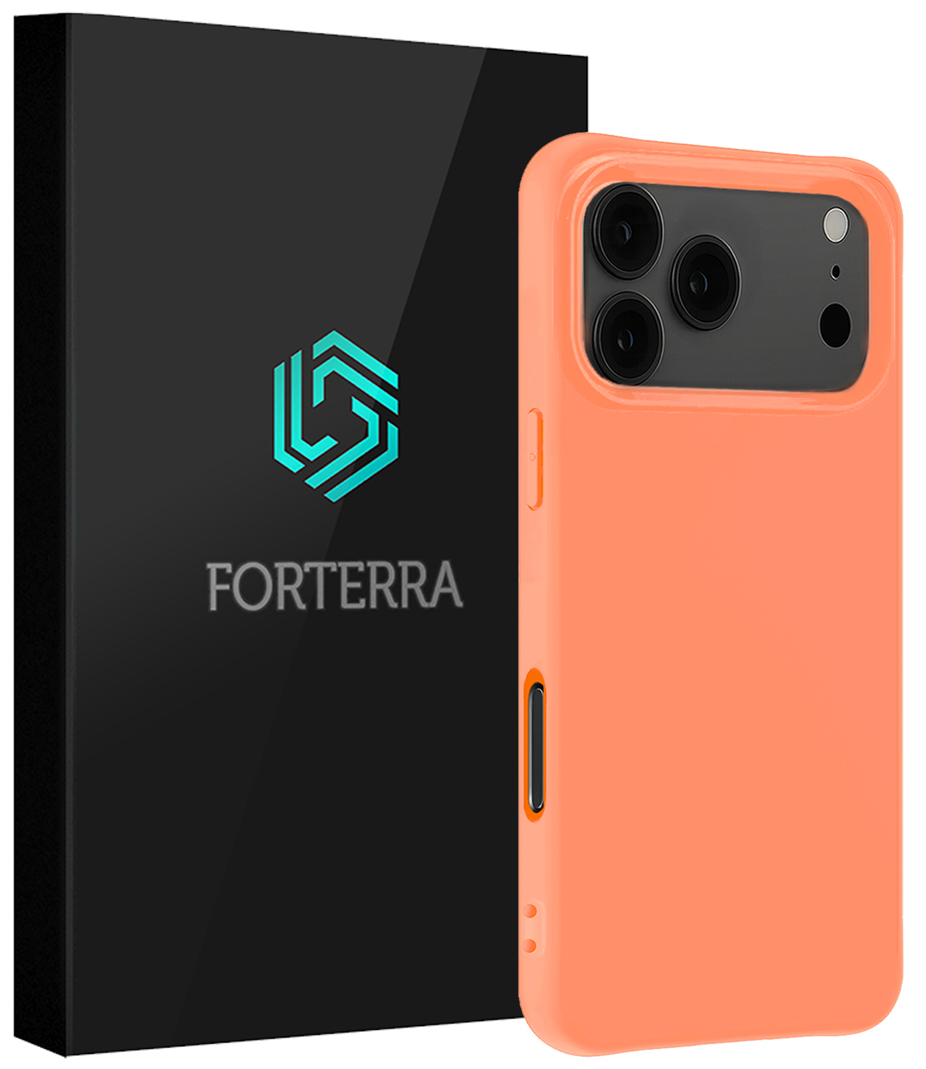 Forterra Forterra iPhone 17 Pro Hoesje Siliconen - Perzik