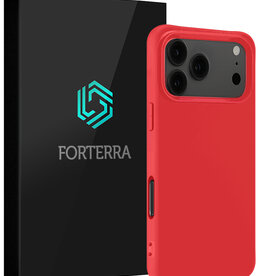 Forterra Forterra iPhone 17 Pro Hoesje Siliconen - Rood