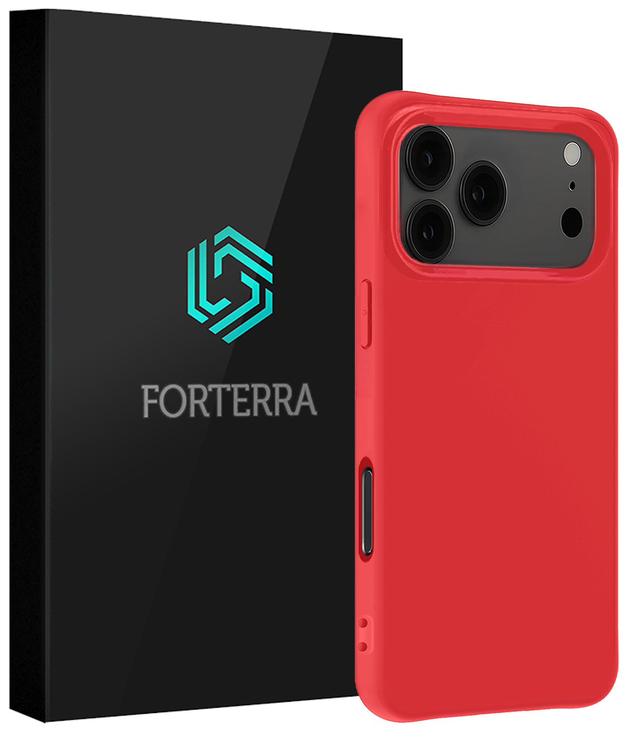 Forterra Forterra iPhone 17 Pro Hoesje Siliconen - Rood