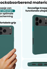 Forterra Forterra iPhone 17 Pro Hoesje Siliconen - Donkergroen - 2 PACK