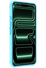 Forterra Forterra iPhone 17 Pro Hoesje Siliconen Met Screenprotector Met Dichte Notch - Lichtblauw