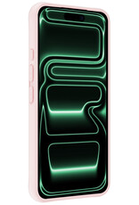 Forterra Forterra iPhone 17 Pro Hoesje Siliconen Met Screenprotector Met Dichte Notch - Lichtroze