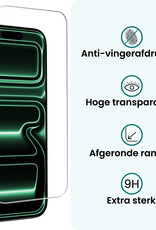 Forterra Forterra iPhone 17 Pro Hoesje Siliconen Met 2x Screenprotector Met Dichte Notch - Wit