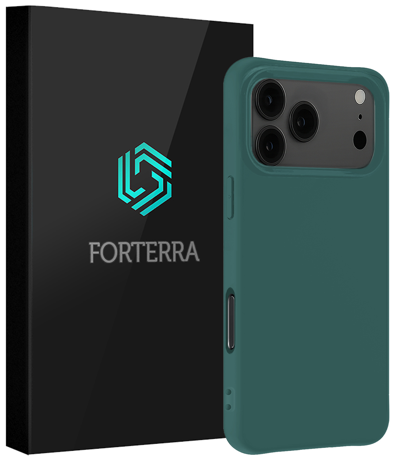Forterra Forterra iPhone 17 Pro Max Hoesje Siliconen - Donkergroen