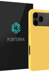 Forterra Forterra iPhone 17 Pro Max Hoesje Siliconen - Geel