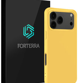 Forterra Forterra iPhone 17 Pro Max Hoesje Siliconen - Geel