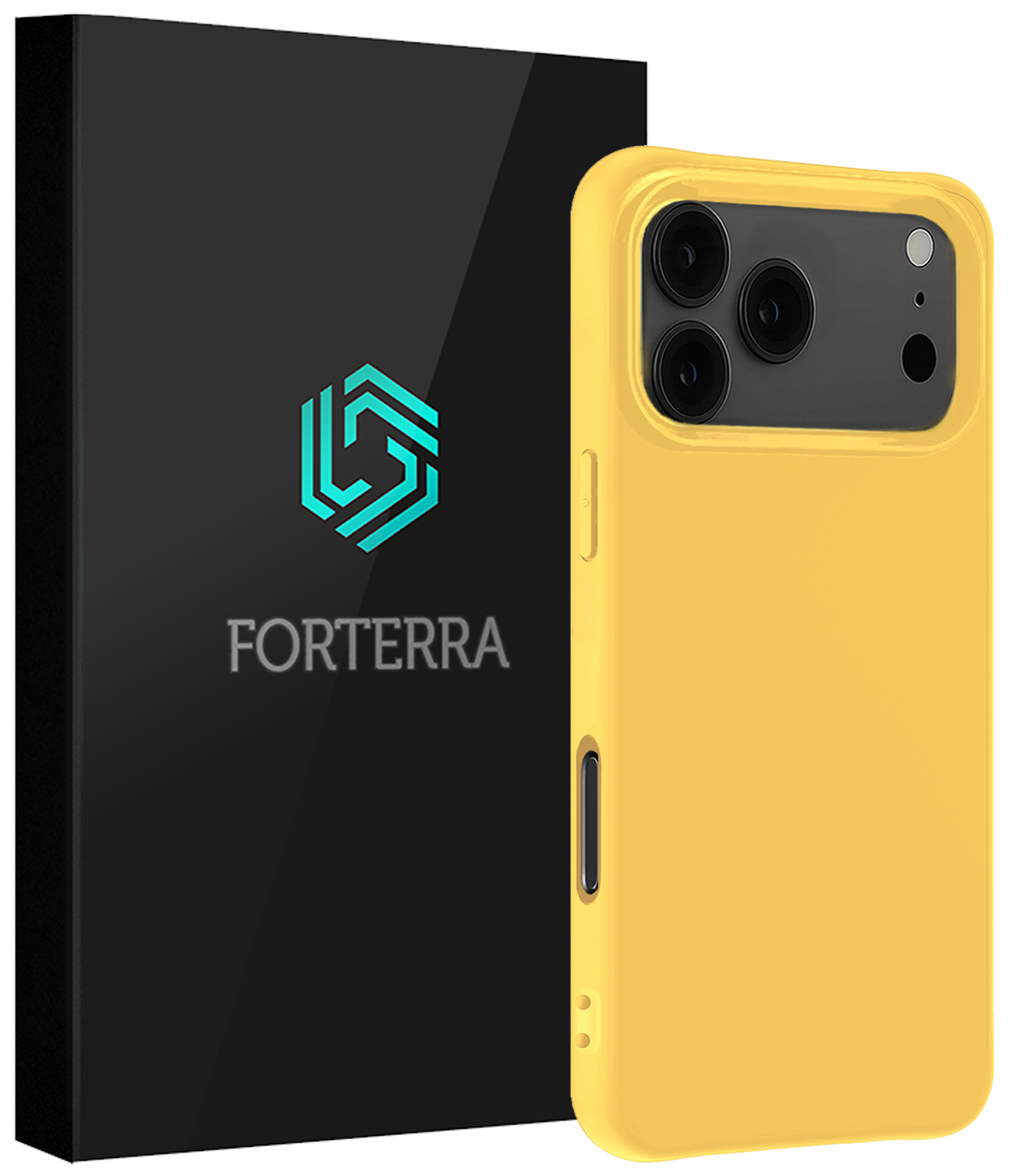 Forterra Forterra iPhone 17 Pro Max Hoesje Siliconen - Geel