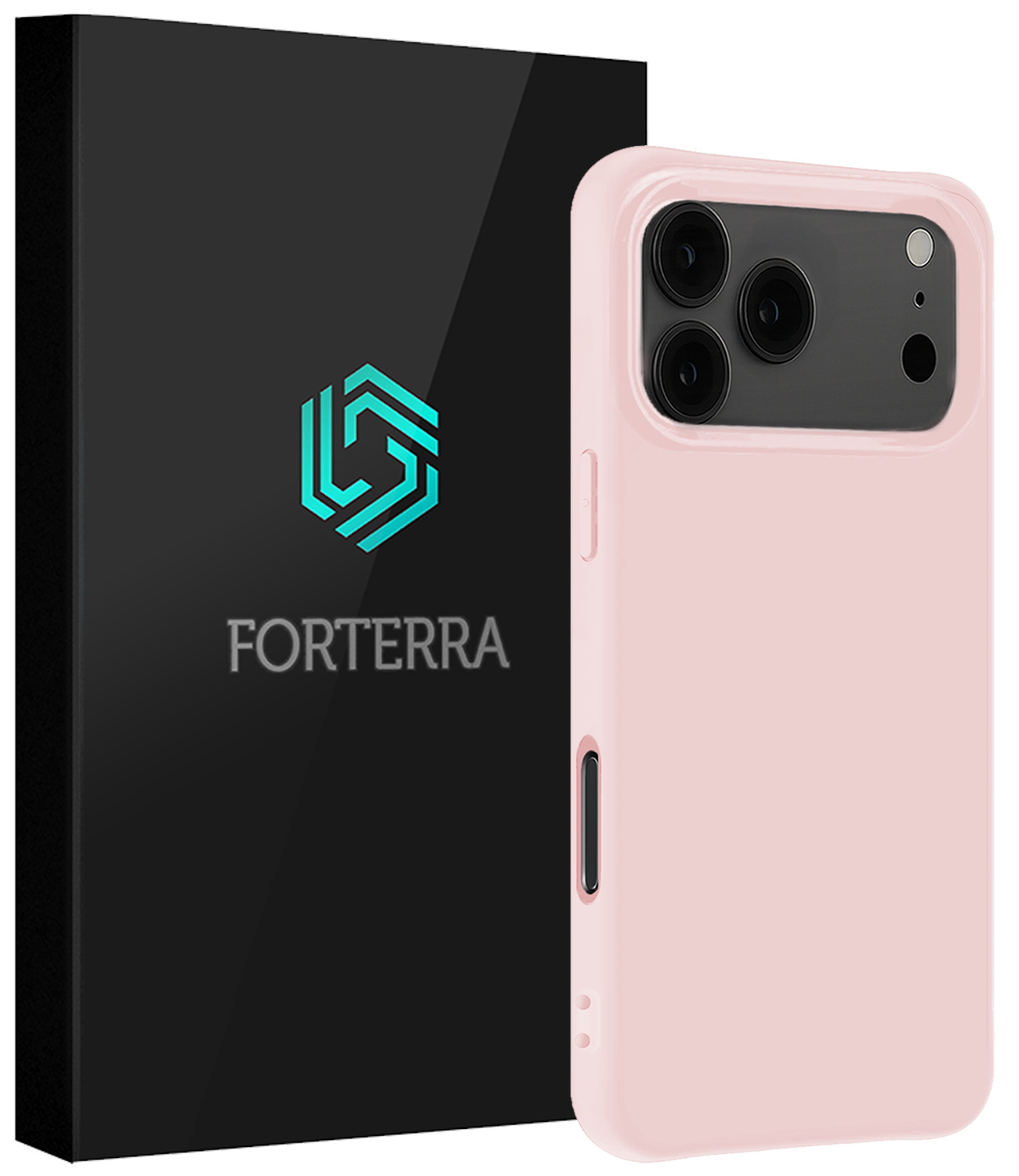 Forterra Forterra iPhone 17 Pro Max Hoesje Siliconen - Lichtroze