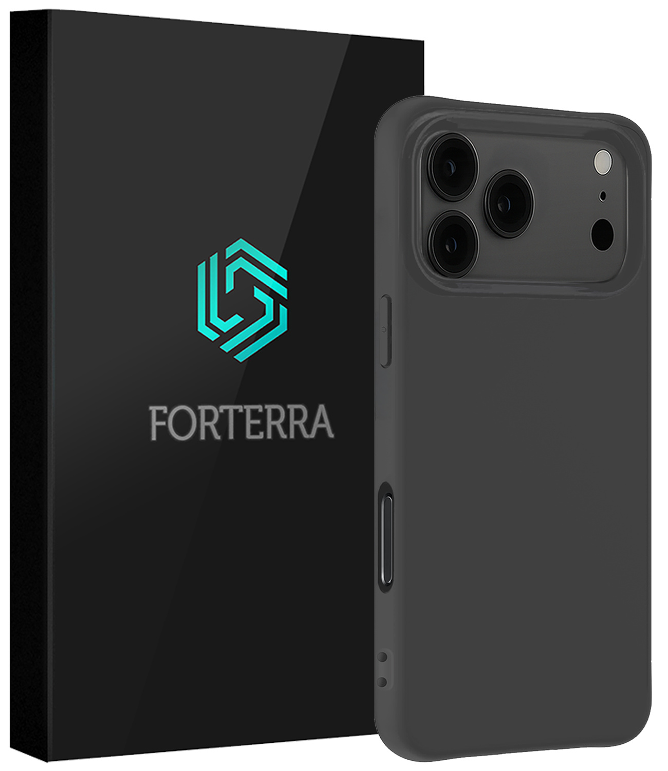 Forterra Forterra iPhone 17 Pro Max Hoesje Siliconen - Zwart