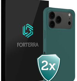 Forterra Forterra iPhone 17 Pro Max Hoesje Siliconen - Donkergroen - 2 PACK