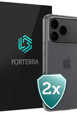 Forterra Forterra iPhone 17 Pro Max Hoesje Siliconen - Transparant - 2 PACK