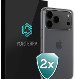 Forterra Forterra iPhone 17 Pro Max Hoesje Siliconen - Transparant - 2 PACK
