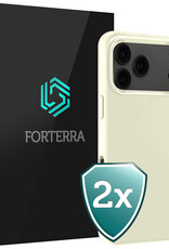 Forterra Forterra iPhone 17 Pro Max Hoesje Siliconen - Wit - 2 PACK