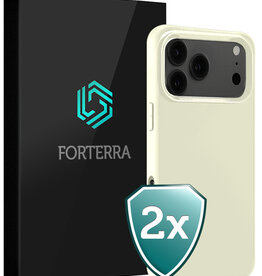 Forterra Forterra iPhone 17 Pro Max Hoesje Siliconen - Wit - 2 PACK