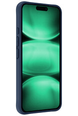 Forterra Forterra iPhone 17 Pro Max Hoesje Siliconen Met Screenprotector Met Dichte Notch - Donkerblauw