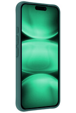 Forterra Forterra iPhone 17 Pro Max Hoesje Siliconen Met 2x Screenprotector Met Dichte Notch - Donkergroen