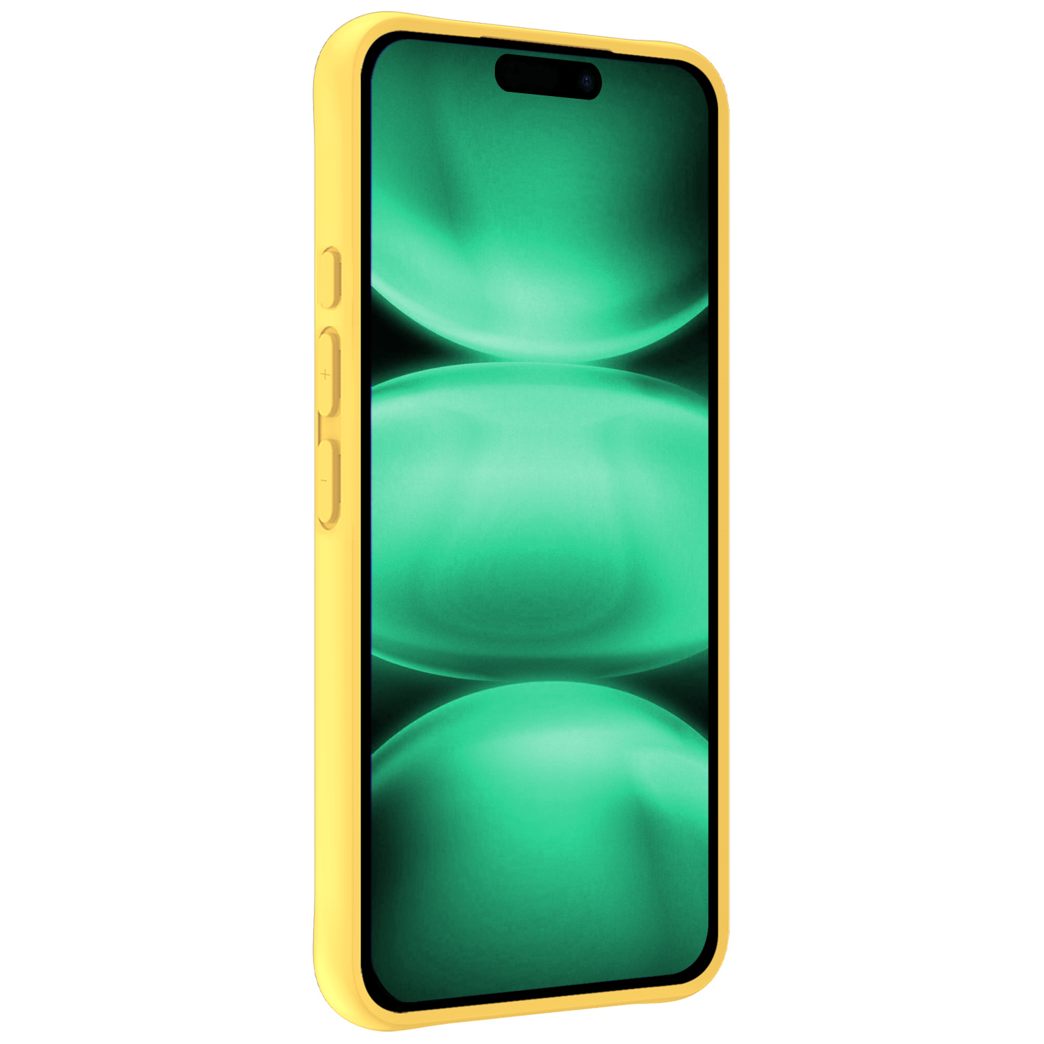 Forterra Forterra iPhone 17 Pro Max Hoesje Siliconen Met 2x Screenprotector Met Dichte Notch - Geel