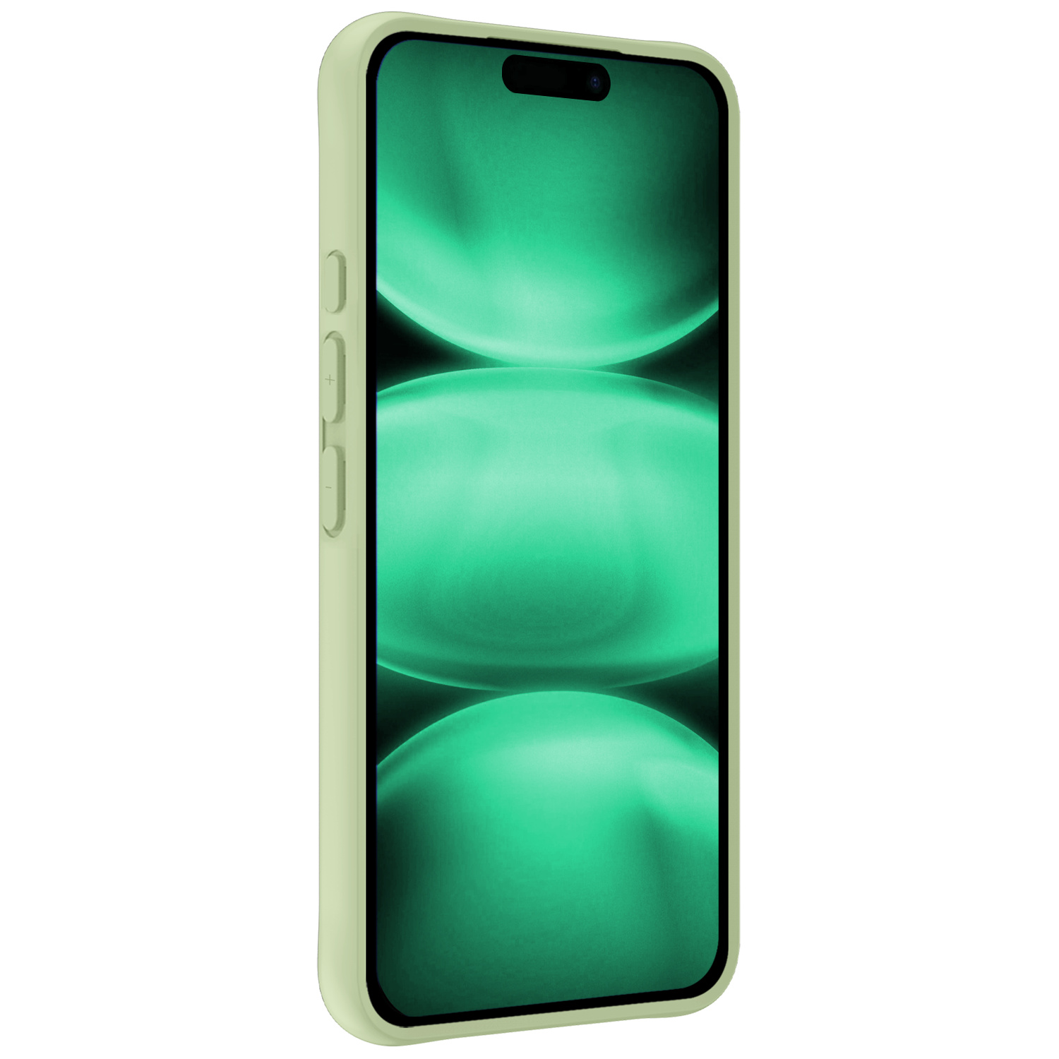 Forterra Forterra iPhone 17 Pro Max Hoesje Siliconen Met 2x Screenprotector Met Dichte Notch - Groen