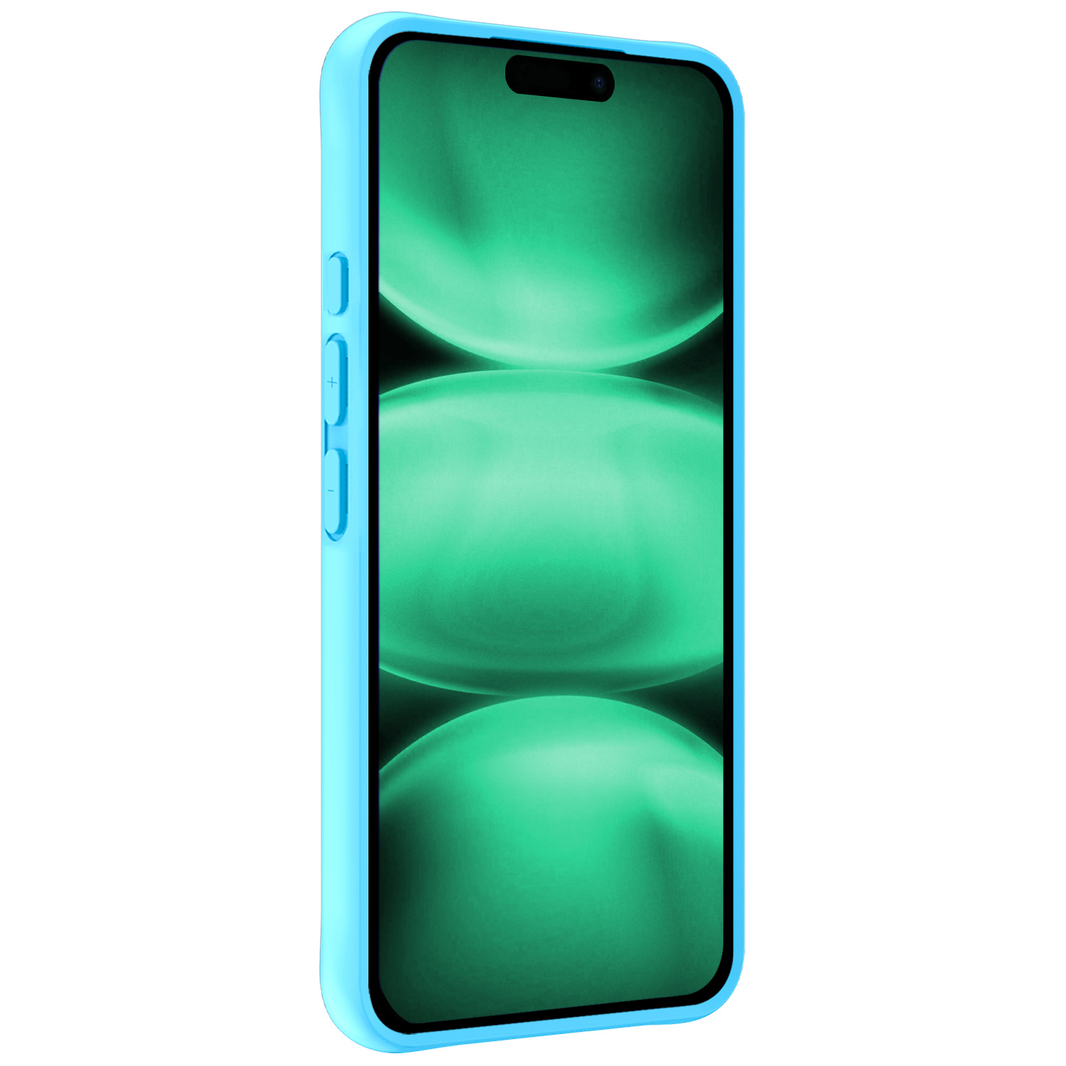 Forterra Forterra iPhone 17 Pro Max Hoesje Siliconen Met 2x Screenprotector Met Dichte Notch - Lichtblauw