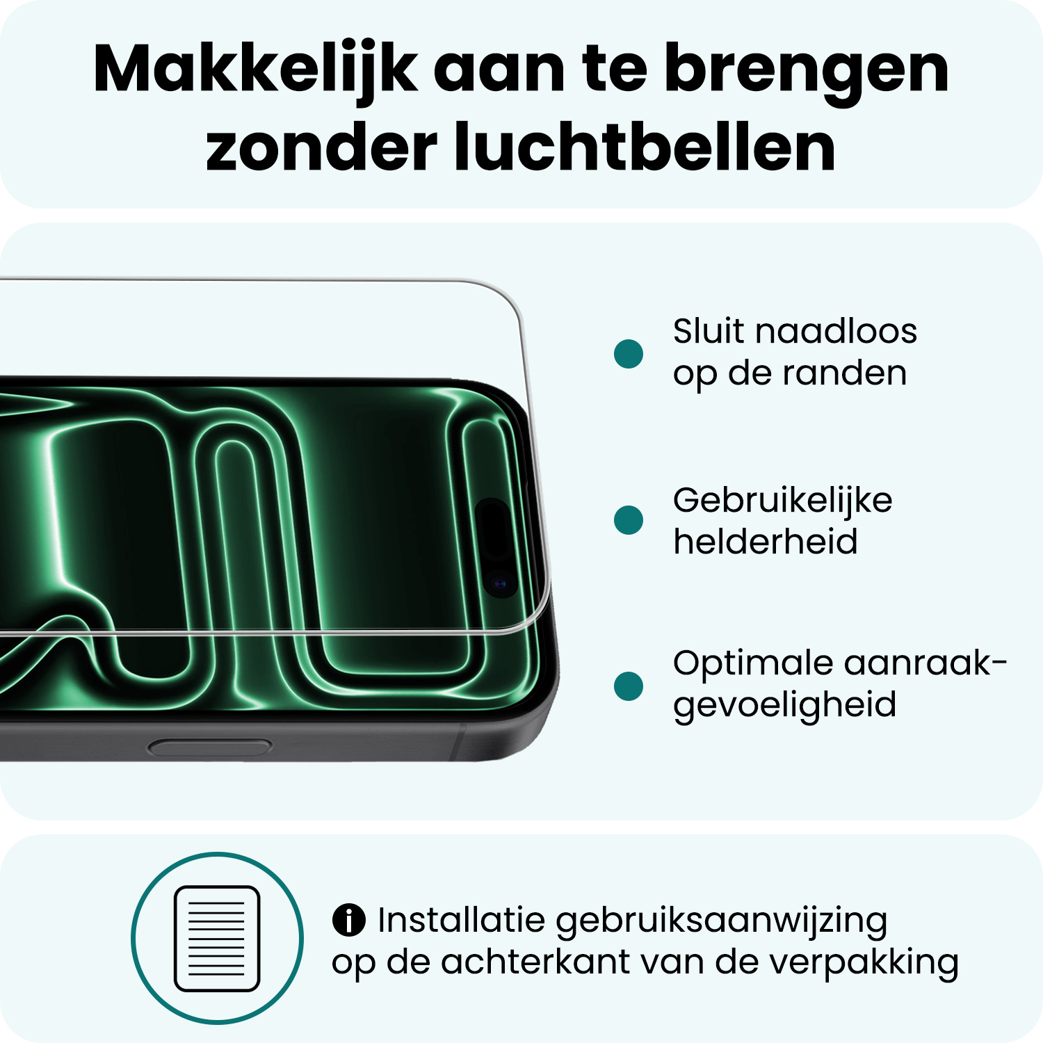 Forterra Forterra iPhone 17 Pro Max Hoesje Siliconen Met 2x Screenprotector Met Dichte Notch - Rood