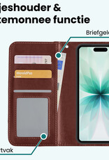 Forterra Forterra iPhone 17 Hoesje Bookcase - Bruin
