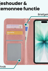 Forterra Forterra iPhone 17 Hoesje Bookcase - Rose Goud