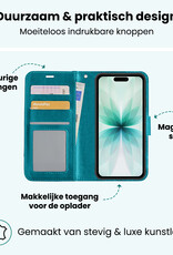 Forterra Forterra iPhone 17 Hoesje Bookcase Met Screenprotector - Turquoise