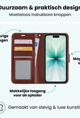 Forterra Forterra iPhone 17 Hoesje Bookcase Met 2x Screenprotector - Bruin