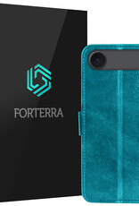 Forterra Forterra iPhone Air Hoesje Bookcase - Turquoise