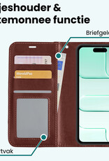 Forterra Forterra iPhone Air Hoesje Bookcase Met Screenprotector - Bruin