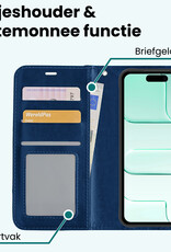 Forterra Forterra iPhone Air Hoesje Bookcase Met Screenprotector - Donkerblauw
