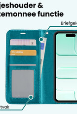 Forterra Forterra iPhone Air Hoesje Bookcase Met Screenprotector - Turquoise
