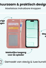 Forterra Forterra iPhone Air Hoesje Bookcase Met 2x Screenprotector - Rose Goud