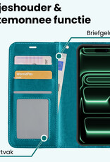 Forterra Forterra iPhone 17 Pro Hoesje Bookcase - Turquoise