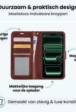 Forterra Forterra iPhone 17 Pro Hoesje Bookcase Met 2x Screenprotector - Bruin