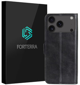 Forterra Forterra iPhone 17 Pro Max Hoesje Bookcase - Zwart