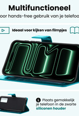 Forterra Forterra iPhone 17 Pro Max Hoesje Bookcase Met Screenprotector - Turquoise