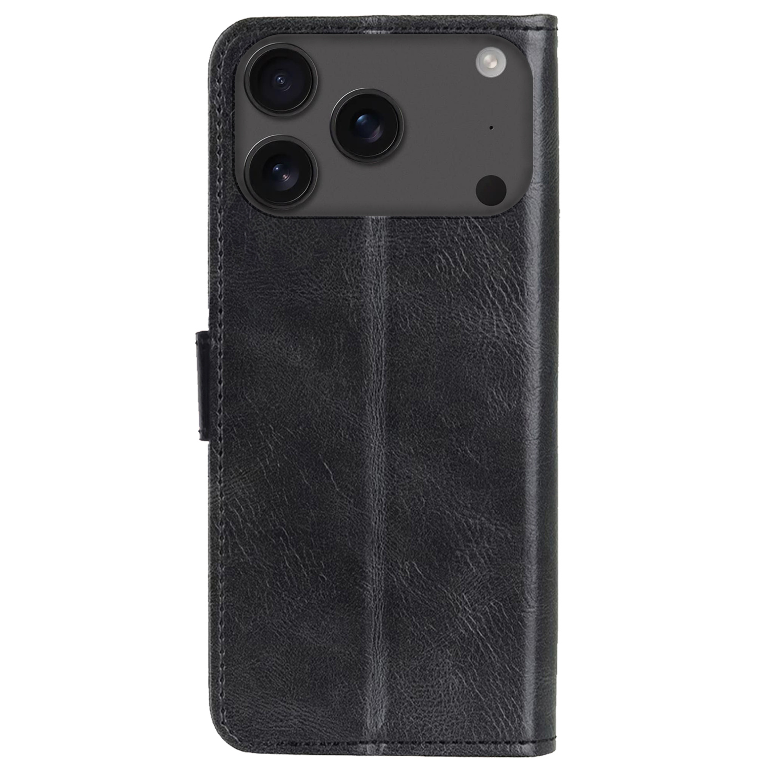 Forterra Forterra iPhone 17 Pro Max Hoesje Bookcase Met Screenprotector - Zwart