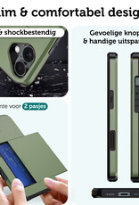 Forterra Forterra iPhone 17 Hoesje Pashouder Hard - Donker Groen