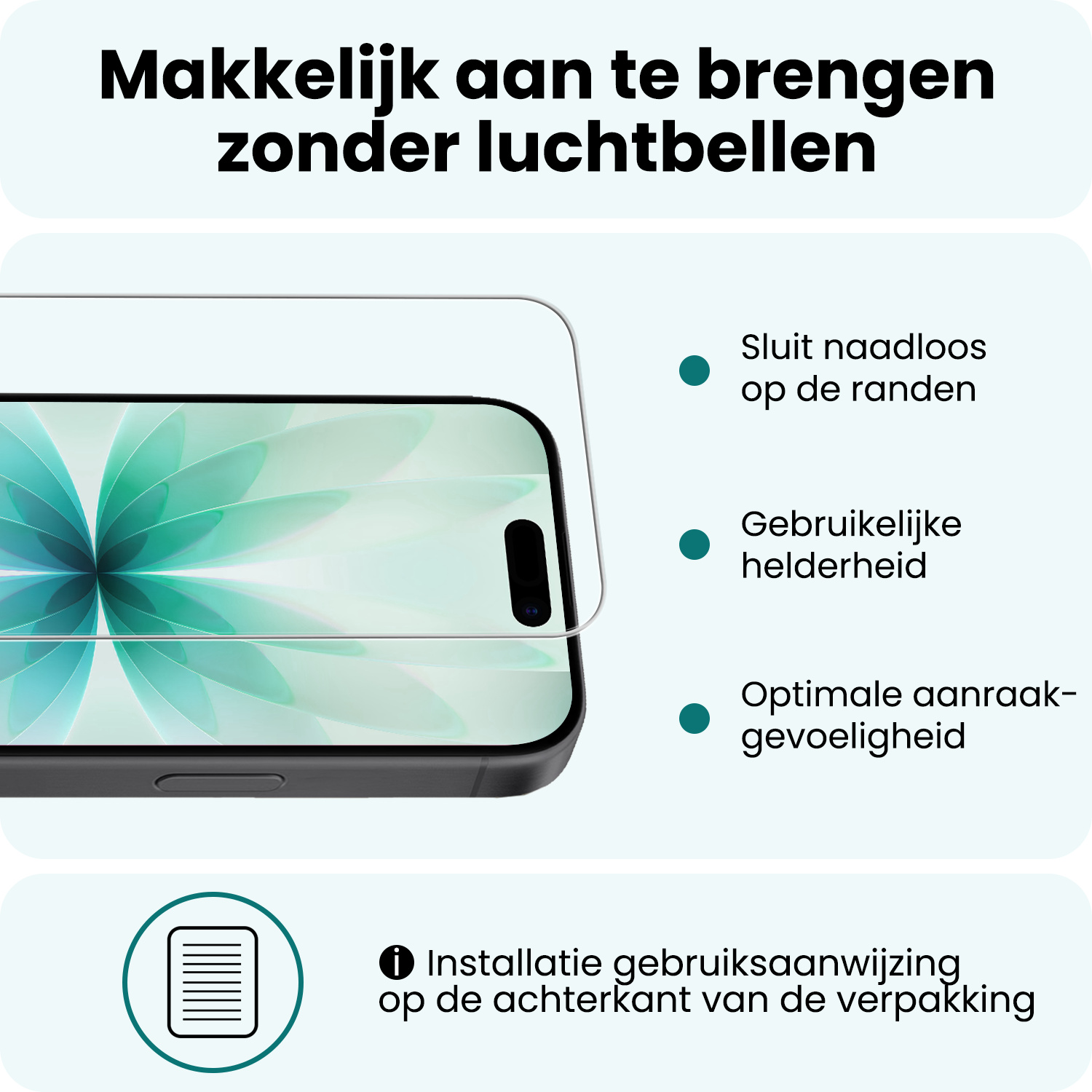 Forterra Forterra iPhone 17 Hoesje Pashouder Hard Met Screenprotector - Grijs