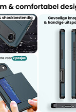 Forterra Forterra iPhone Air Hoesje Pashouder Hard - Donker Blauw