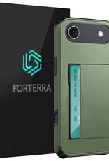 Forterra Forterra iPhone Air Hoesje Pashouder Hard - Donker Groen