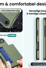 Forterra Forterra iPhone Air Hoesje Pashouder Hard - Donker Groen