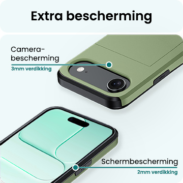 Forterra Forterra iPhone Air Hoesje Pashouder Hard - Donker Groen