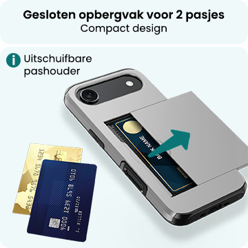 Forterra Forterra iPhone Air Hoesje Pashouder Hard - Grijs