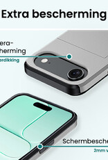 Forterra Forterra iPhone Air Hoesje Pashouder Hard - Grijs