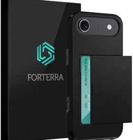 Forterra Forterra iPhone Air Hoesje Pashouder Hard - Zwart