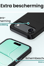 Forterra Forterra iPhone Air Hoesje Pashouder Hard - Zwart