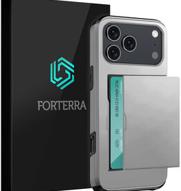 Forterra Forterra iPhone 17 Pro Hoesje Pashouder Hard - Grijs
